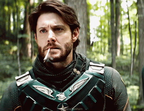 Smoking Soldier Boy GIF