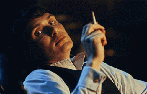 Smoking Thomas Shelby Thinking GIF