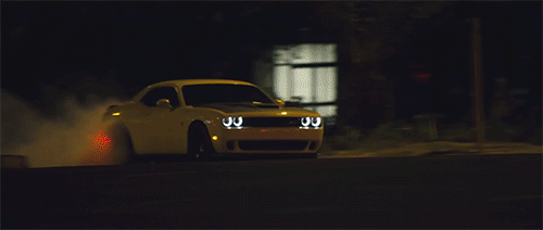 Smoky Drift Of Fast Car GIF