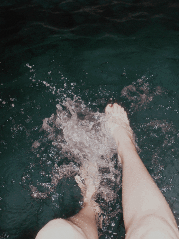 Smooth Legs Playing In Water GIF