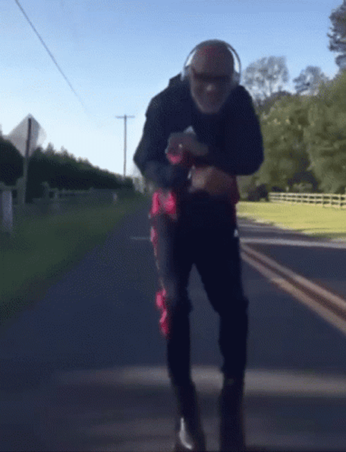 Smooth Man Roller Skating GIF