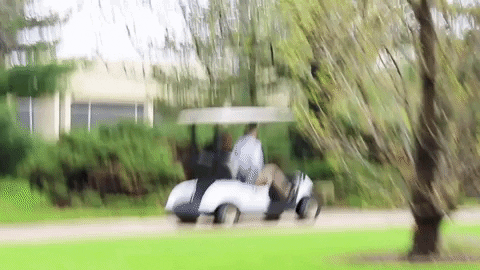 Smooth Moving Golf Cart GIF