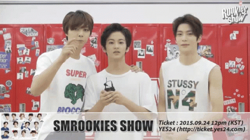 Smrookies Show Poster With Three Men In Front Of Lockers