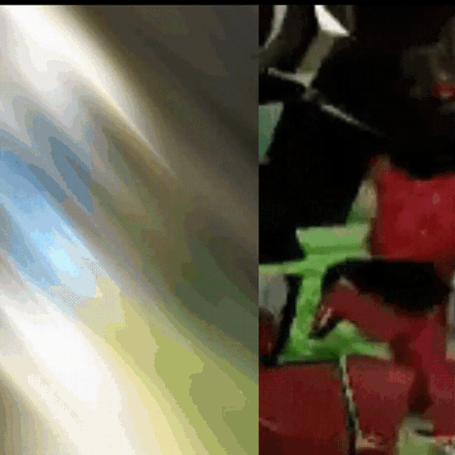 Smurf Cat Beside Spinning Picture GIF