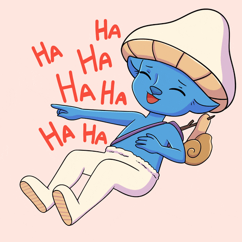 Smurf Cat Laughing Hard GIF