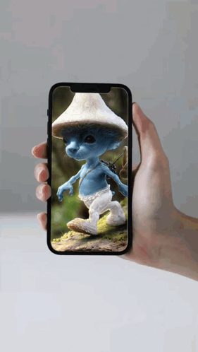 Smurf Cat Meme Walking On A Tree GIF