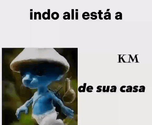 Smurf Cat With Decreasing Number Of Kilometers GIF