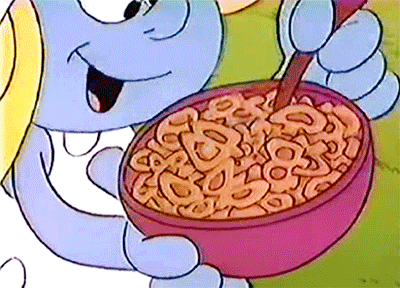 Smurf Thank Goodness Cereal GIF