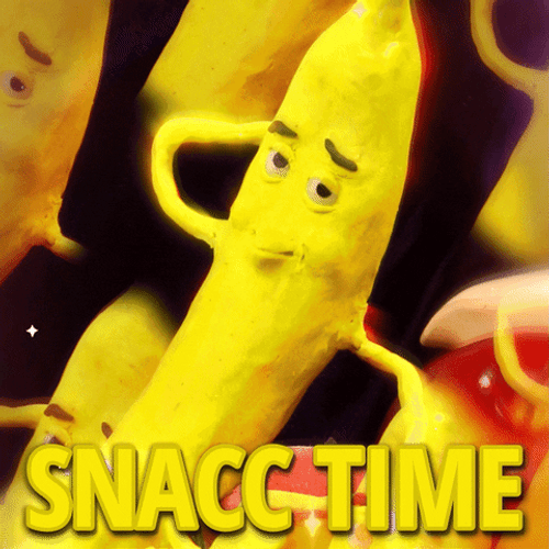 Snacks Snacc Time Bananas GIF