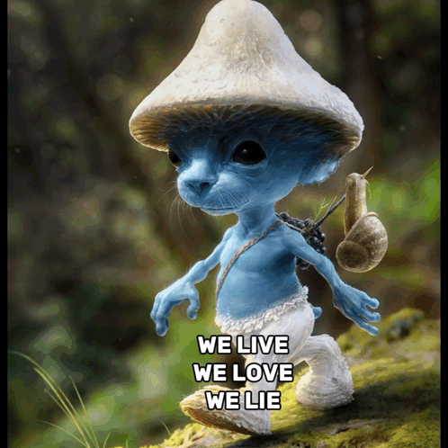 Snail At The Back Smurf Cat Meme GIF