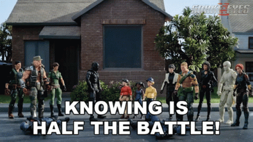Snake Eye Knowing Is Half The Battle GIF