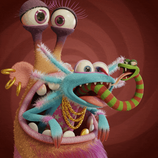 Snake Monster Waiting For The Prey GIF