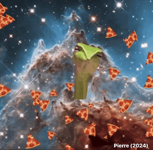 Snake Surrounded by Pizza Slices 2024