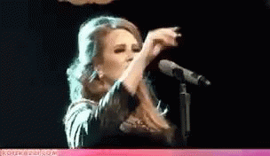 Adelle Singing Finger Snap Rhythmically GIF