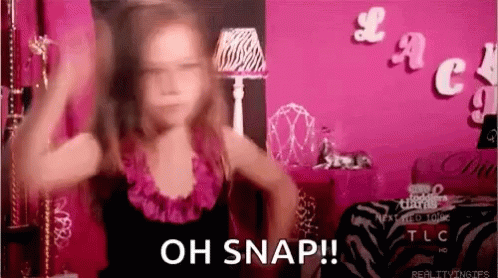 Snappy Little Girl Finger Snap GIF