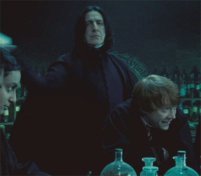 Snape Beating Ron Weasley GIF