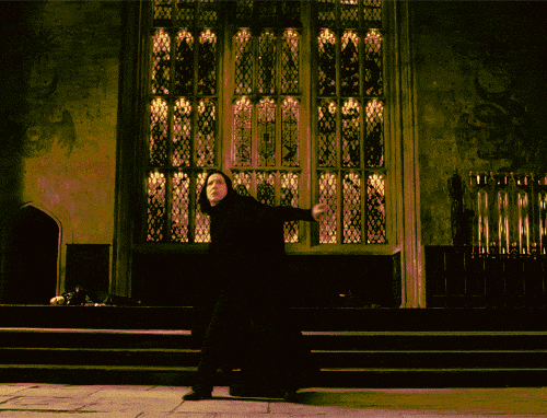 Snape Disappearing In Cloth GIF