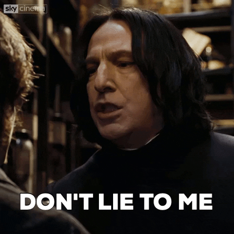 Snape Dont Lie To Me GIF