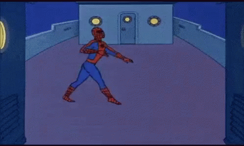 Sneak Out Spiderman GIF