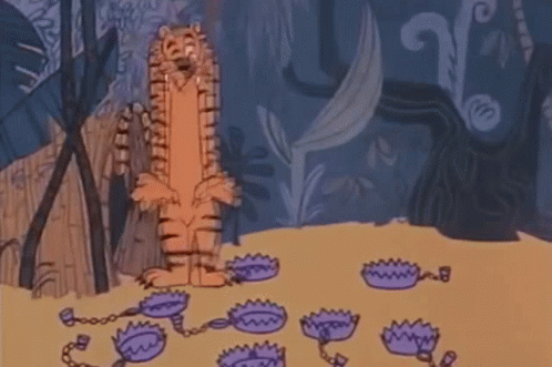 Sneak Out Tiger Side By Side GIF