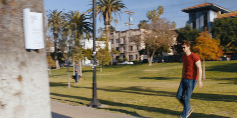 Sneaking Hollywood Actor Andrew Garfield GIF