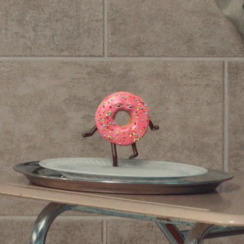 Sneaky Donut Walking GIF