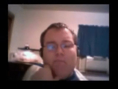 Sneaky Nerdy Guy Eyebrows Moving GIF