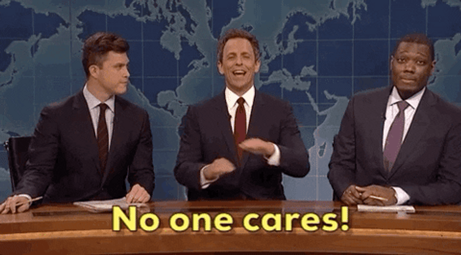 Snl Host Seth Meyers No One Cares GIF