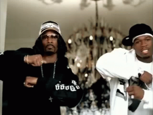Snoop Dogg And 50 Cent Standing Together GIF