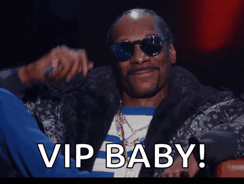 Snoop Dogg in Sunglasses and Fur Coat Says VIP Baby
