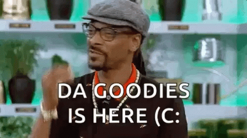 Snoop Dogg Is Wearing A Hat And Glasses And Is Talking About Da Goodies Is Here . GIF