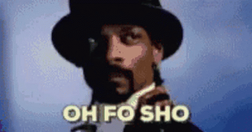 Snoop Dogg Is Wearing A Top Hat And Tie And Says Oh Fo Sho GIF