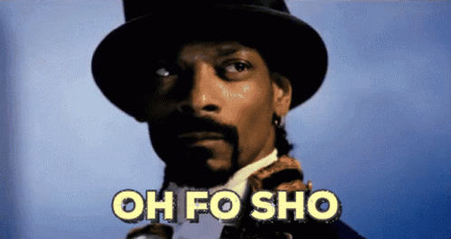 Snoop Dogg Is Wearing A Top Hat And Tie And Says Oh Fo Sho GIF