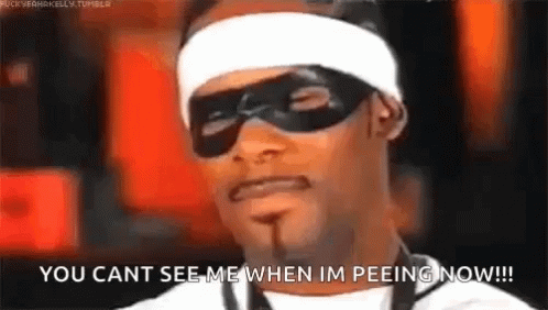 Snoop Dogg Mask Sunglasses You Cant See Me Peeing GIF