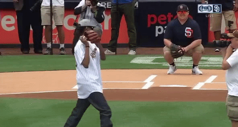 Snoop Dogg Pitching On Baseball Game GIF