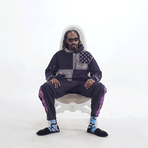 Snoop Dogg Who Peacefully Sitting With Fashion GIF