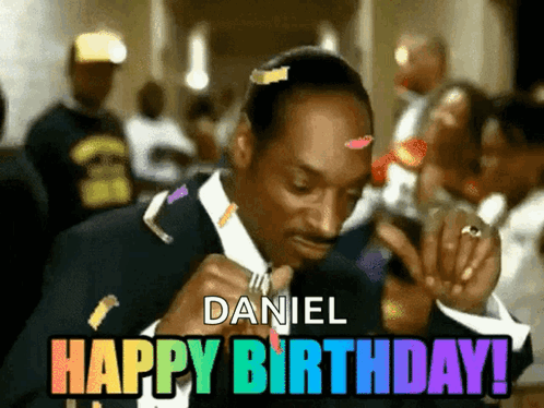 Snoop Dogg Wishing Daniel Happy Birthday with Confetti