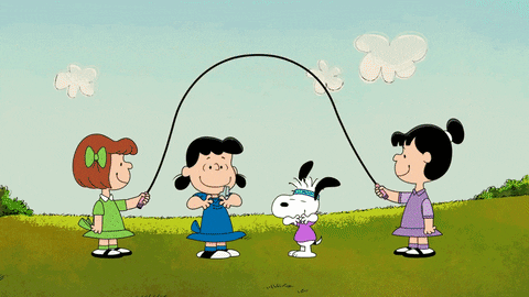 Snoopy And Friends Jumping Rope GIF
