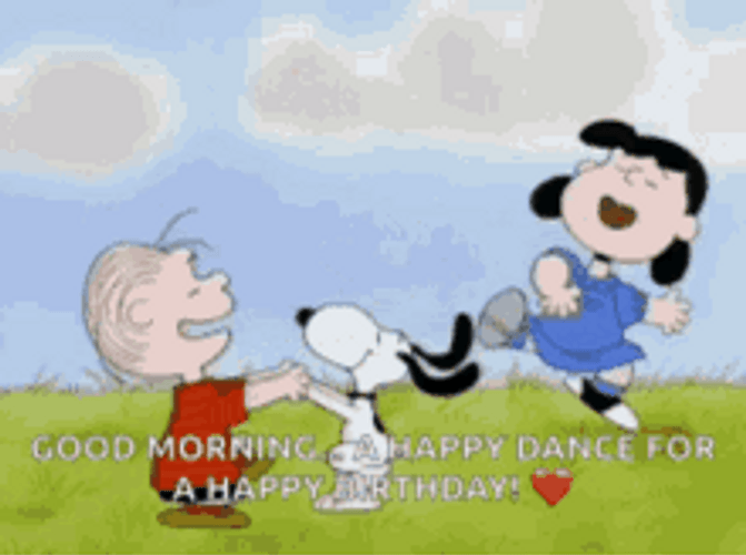 Snoopy And Linus Van Pelt Peanuts Happy Birthday GIF