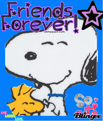 Snoopy And Woodstock Friends Forever GIF