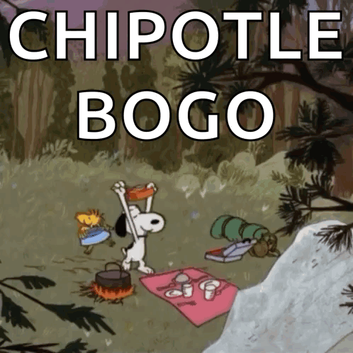 Snoopy and Woodstock Picnic Chipotle Bogo