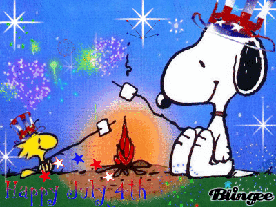 Snoopy and Woodstock Roasting Marshmallows