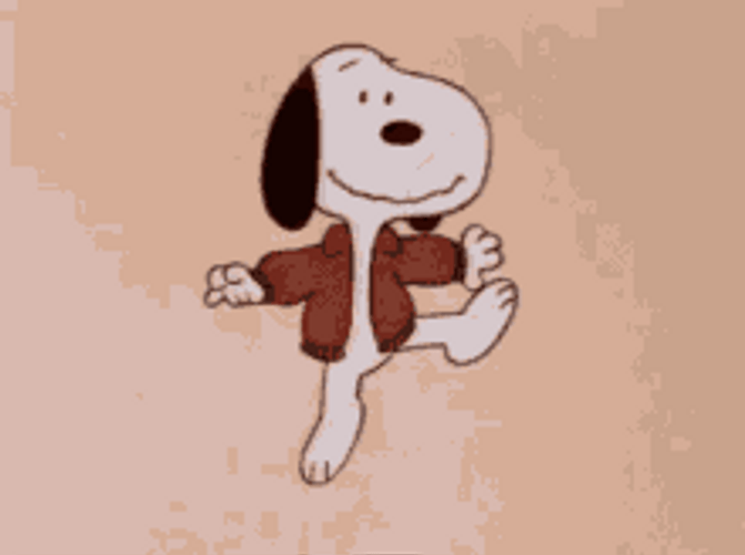Snoopy Cartoon Jumping And Twirling Gif Gifdb Com My XXX Hot Girl