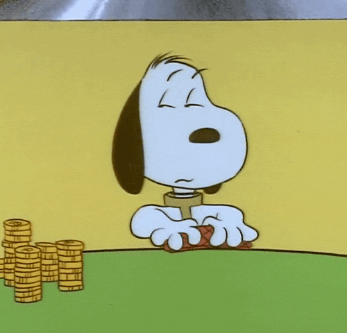 Snoopy Casino Dealer GIF