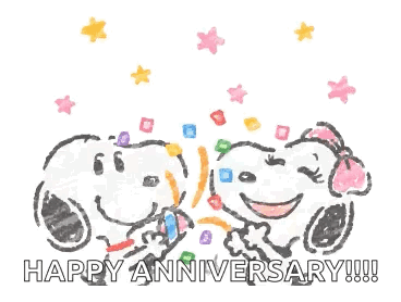 Snoopy Celebrate Funny Happy Anniversary GIF