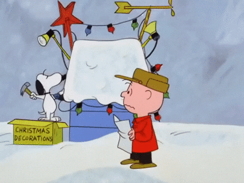 Snoopy Christmas House Decoration GIF