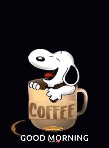 Snoopy Coffee Good Morning GIF
