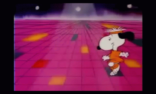 Snoopy Dancing Dance Floor GIF