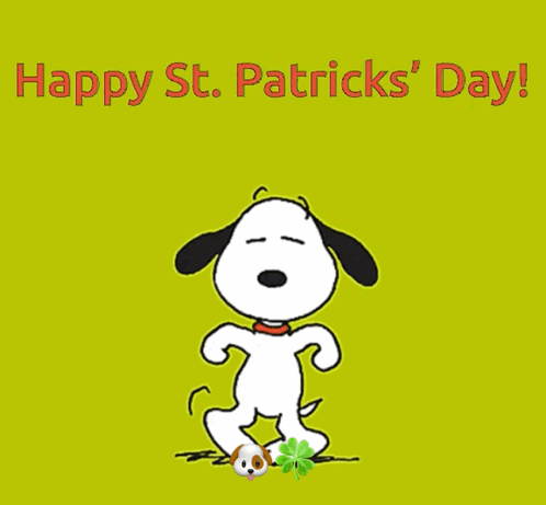 Snoopy Dancing Happy St. Patrick's Day