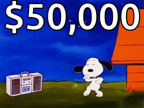 Snoopy Dancing In Front Of Boombox GIF